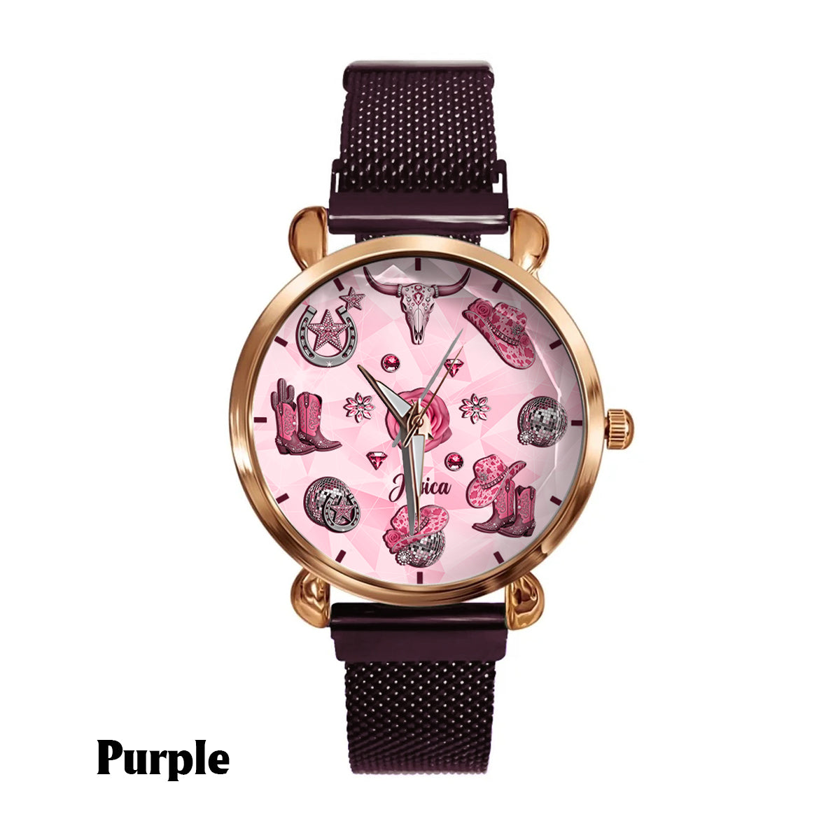 Sparkling Cowgirl - Personalized Cowgirl Women Hand Watch
