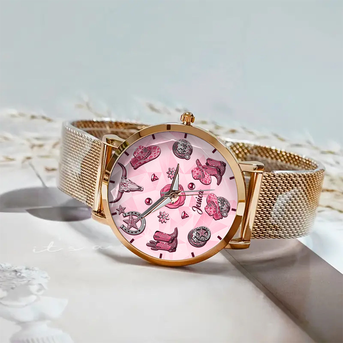 Sparkling Cowgirl - Personalized Cowgirl Women Hand Watch
