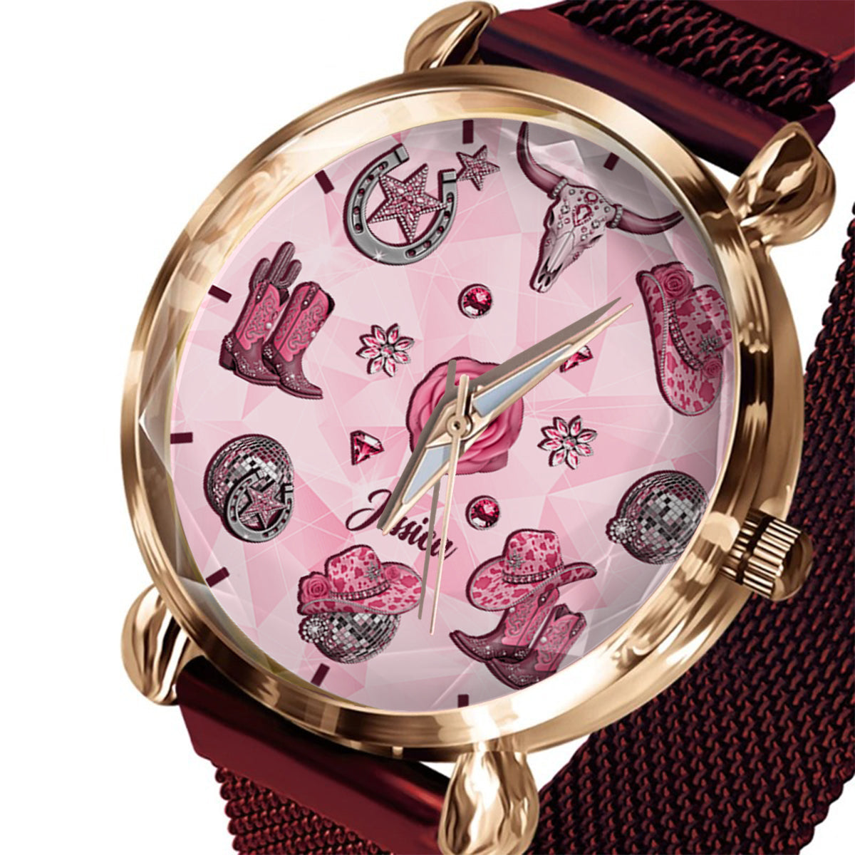 Sparkling Cowgirl - Personalized Cowgirl Women Hand Watch