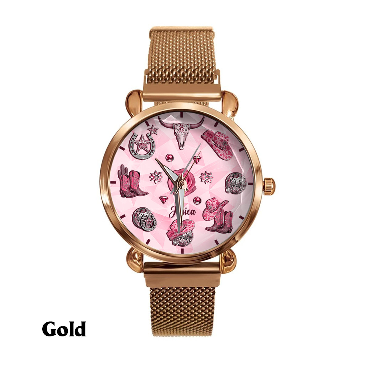 Sparkling Cowgirl - Personalized Cowgirl Women Hand Watch