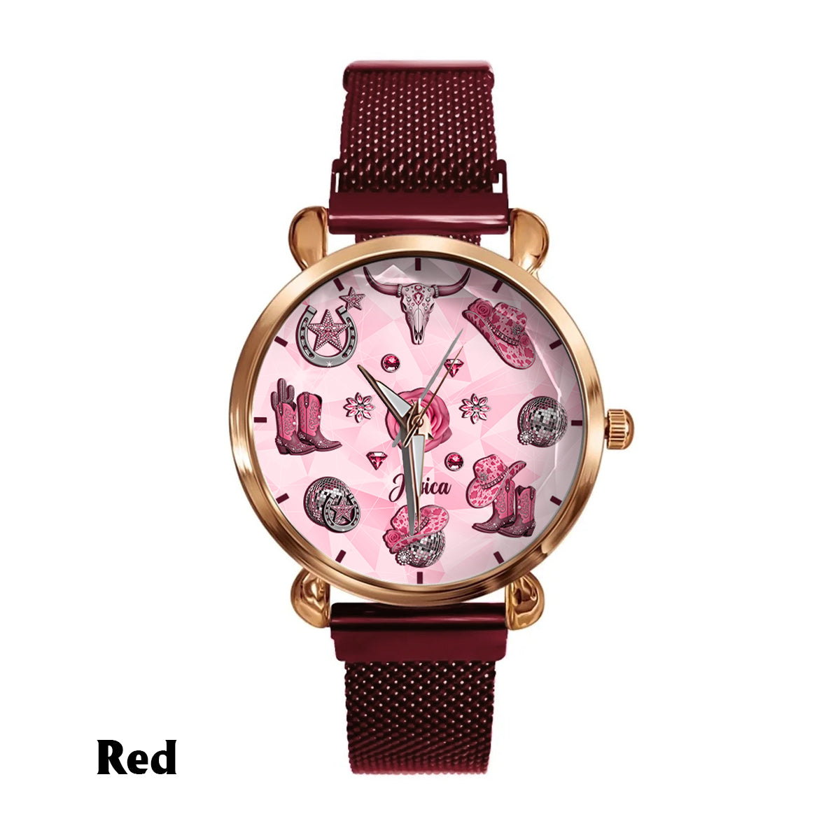 Sparkling Cowgirl - Personalized Cowgirl Women Hand Watch