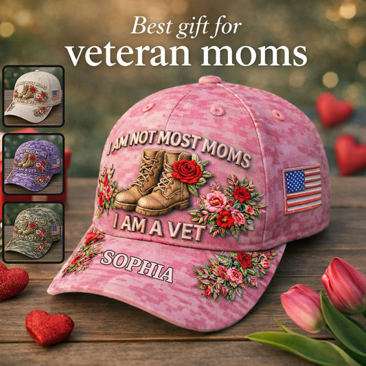 Veteran Mom Gift, Mother Veteran - Personalized Mother Classic Cap