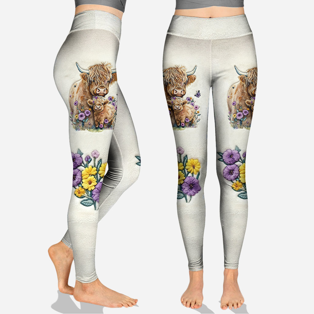 Love Highland Cow - Personalized Highland Cow Hoodie and Leggings