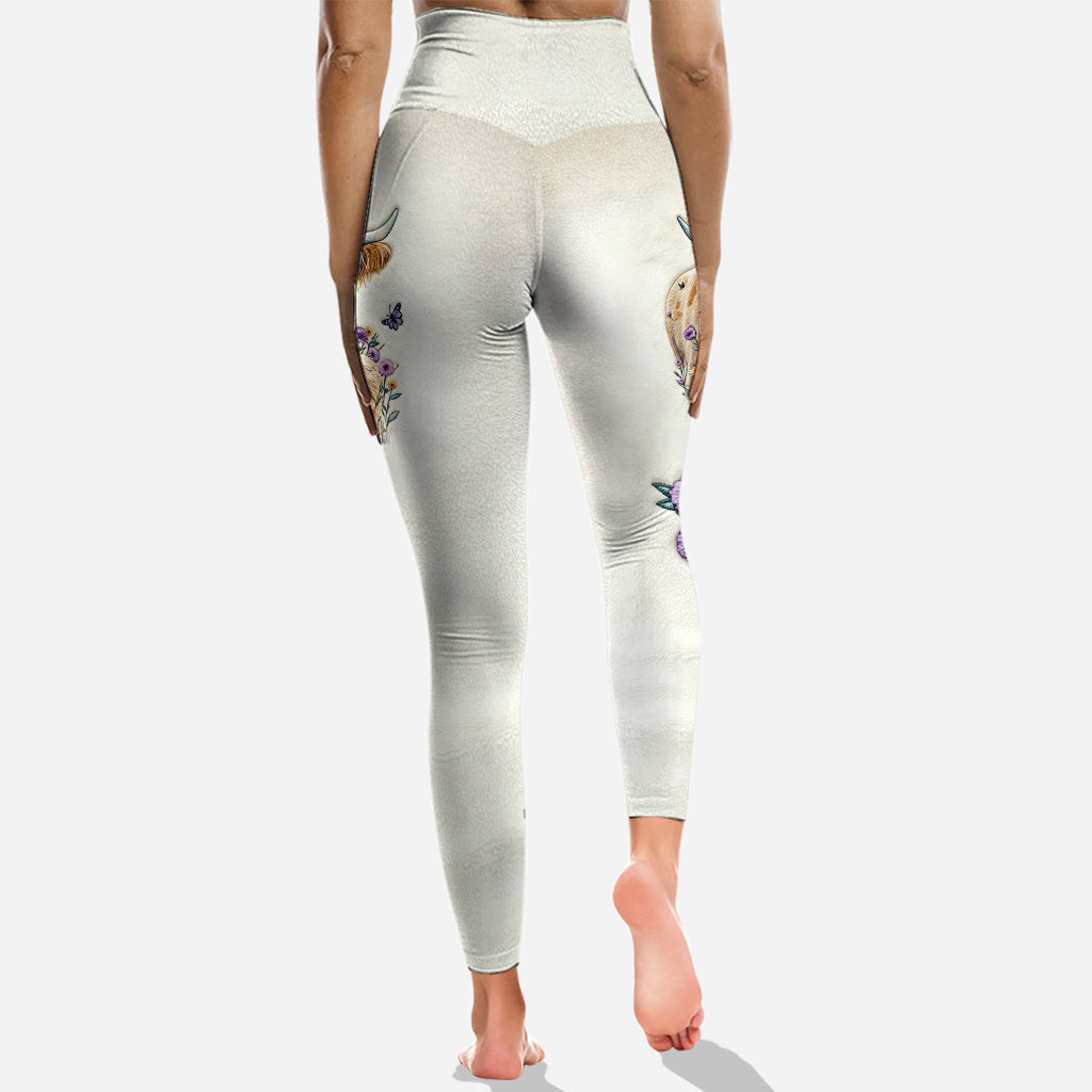 Love Highland Cow - Personalized Highland Cow Hoodie and Leggings