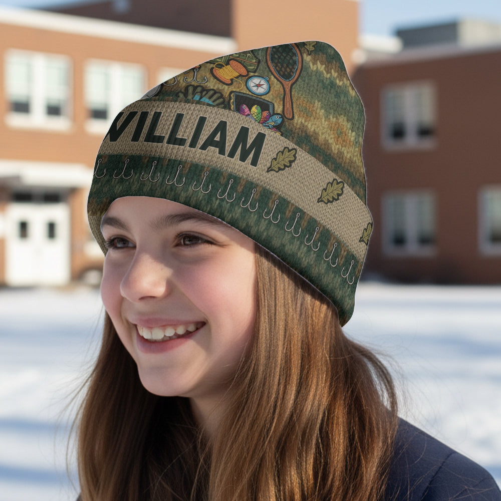 Love Fishing - Personalized Fishing Beanie Hat