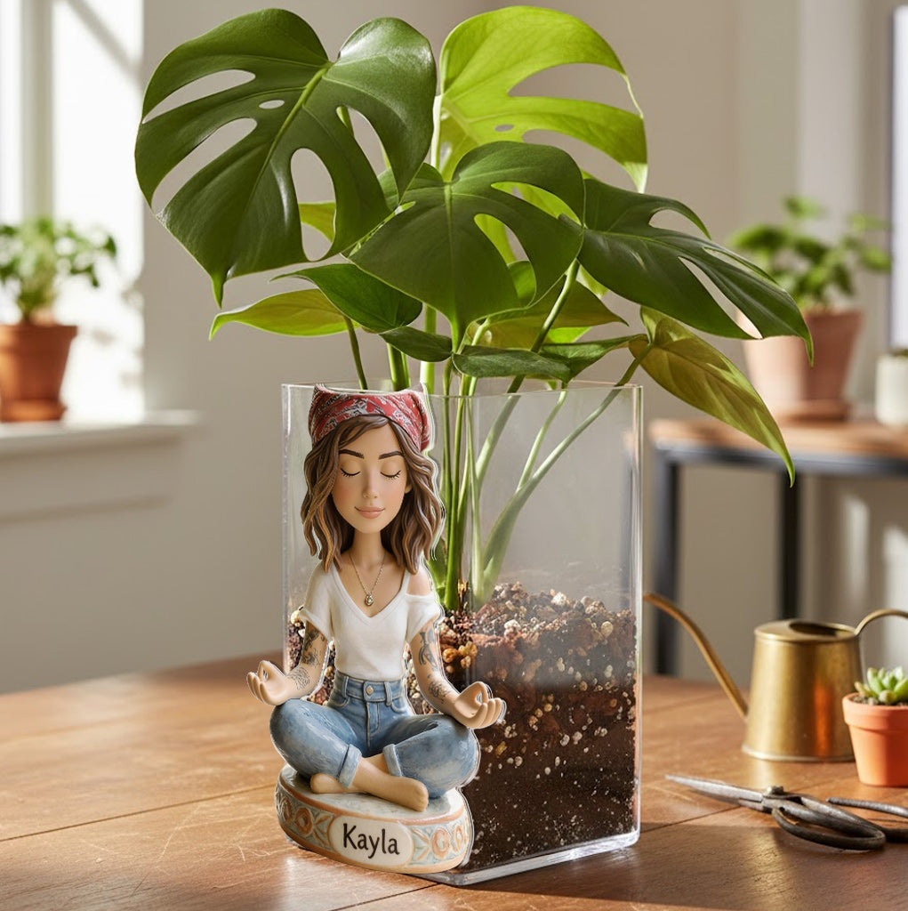 Zen Garden - Where Peace Grows - Personalized Hippie Acrylic Pot