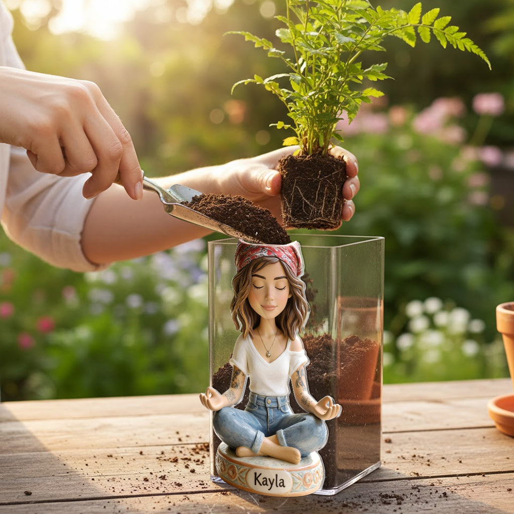 Zen Garden - Where Peace Grows - Personalized Hippie Acrylic Pot