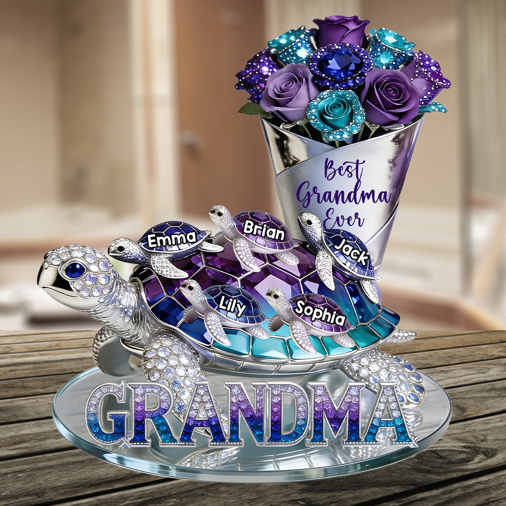 Perfect Gift For Mom, Grandma - Personalized Grandma Custom Shaped Acrylic Plaque