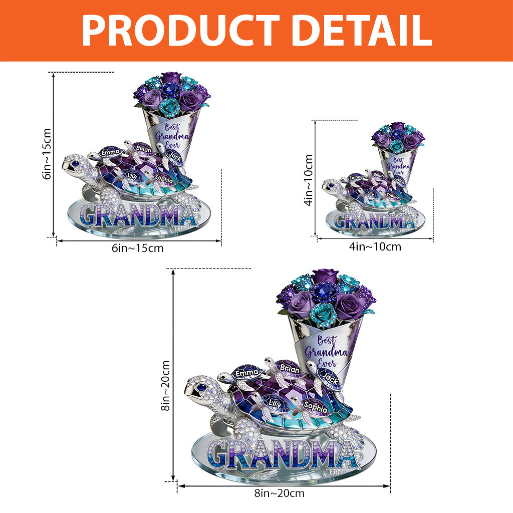 Perfect Gift For Mom, Grandma - Personalized Grandma Custom Shaped Acrylic Plaque