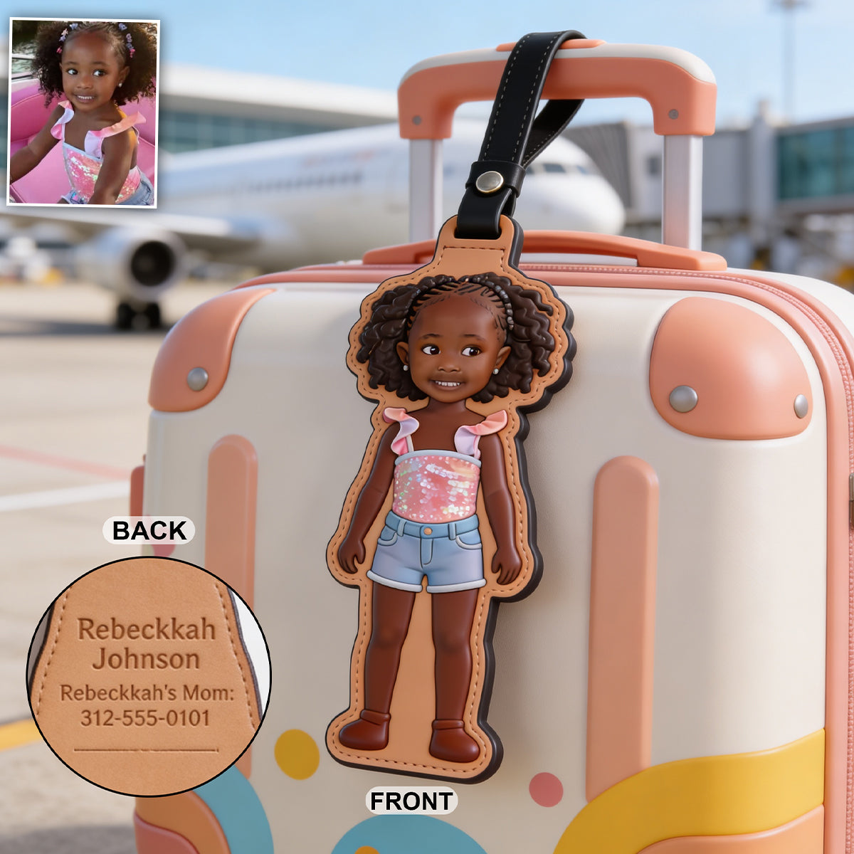 My First Luggage Tag - Personalized Kid Luggage Tag