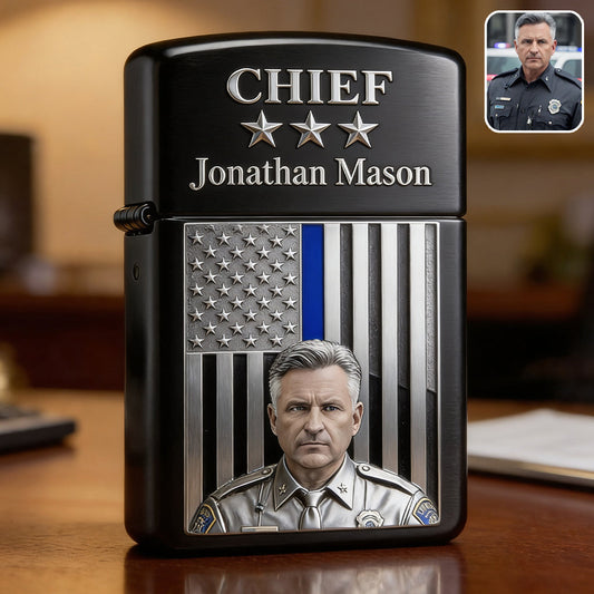 Unique Custom Gift For Police Officer - Personalized Police Officer Lighter