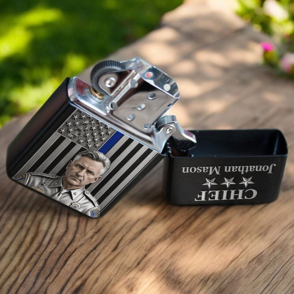 Unique Custom Gift For Police Officer - Personalized Police Officer Lighter
