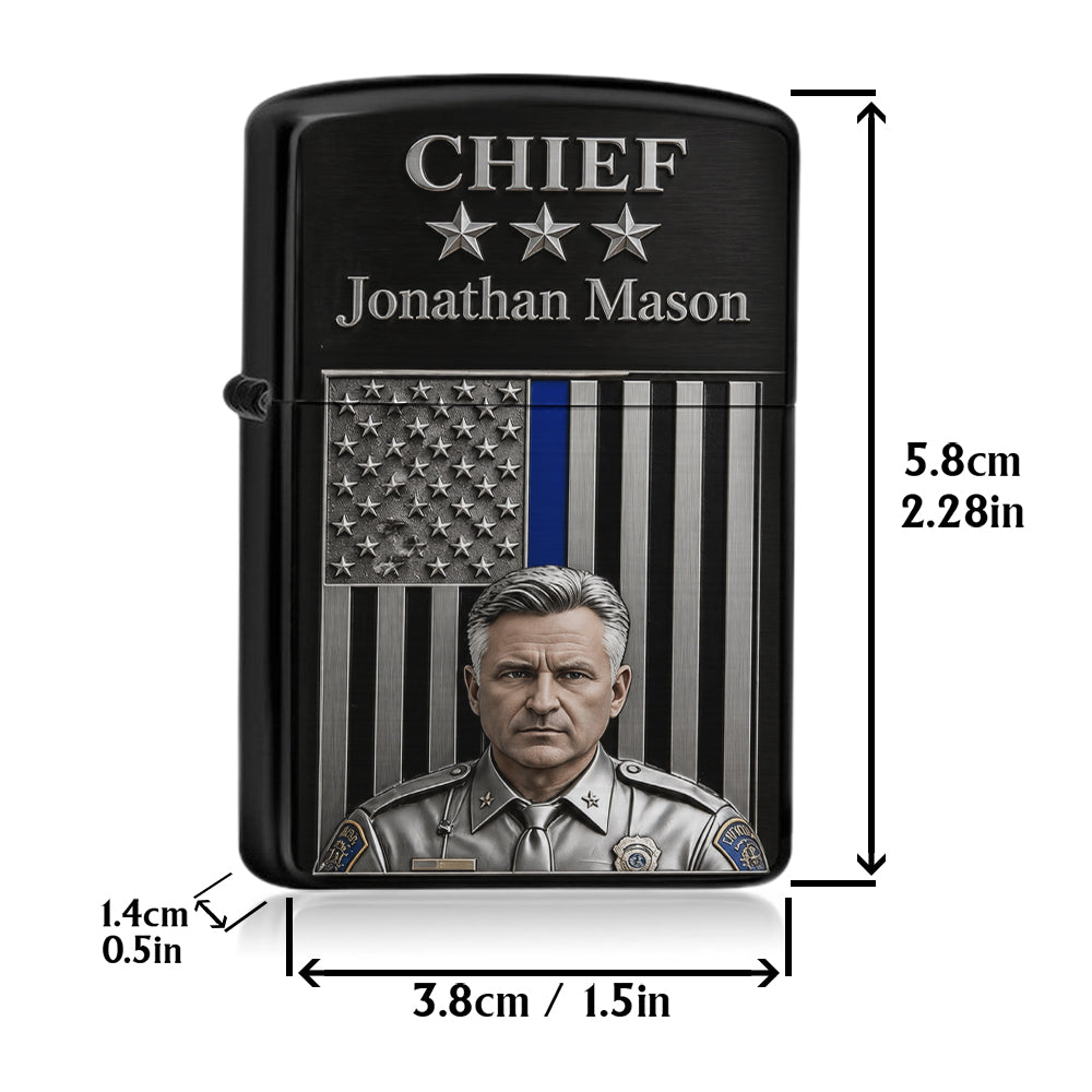 Unique Custom Gift For Police Officer - Personalized Police Officer Lighter