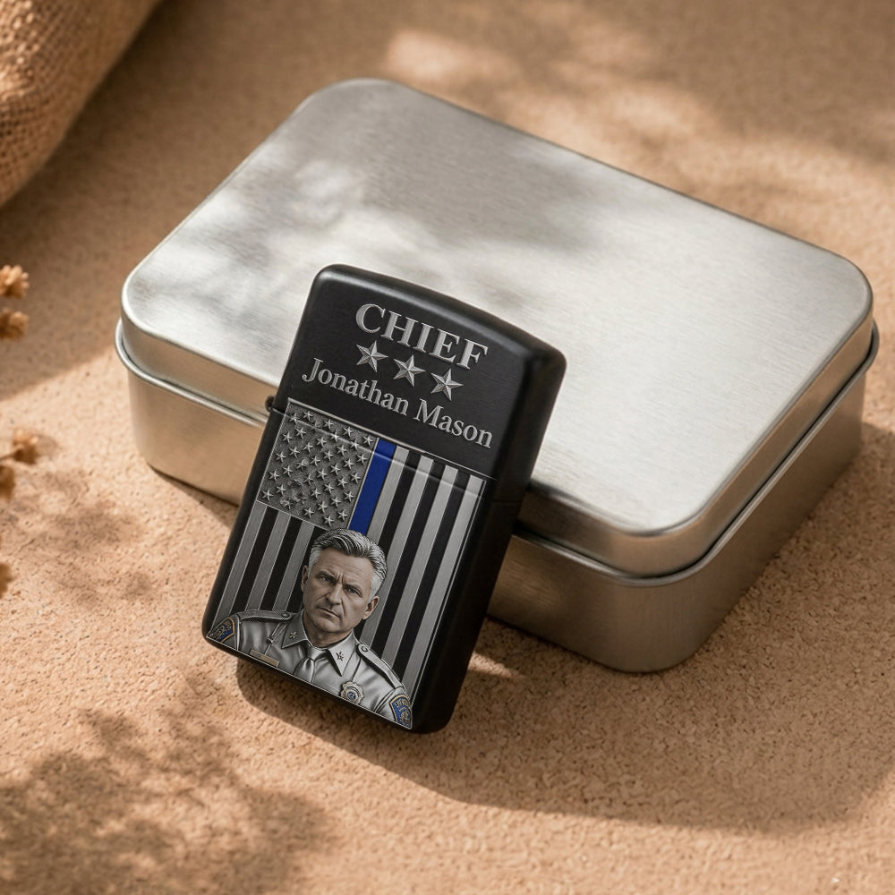 Unique Custom Gift For Police Officer - Personalized Police Officer Lighter