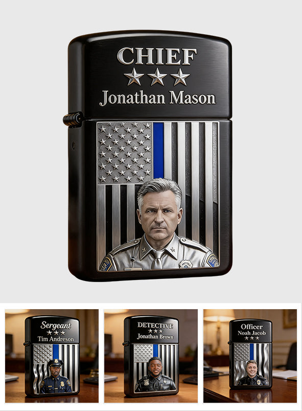 Unique Custom Gift For Police Officer - Personalized Police Officer Lighter