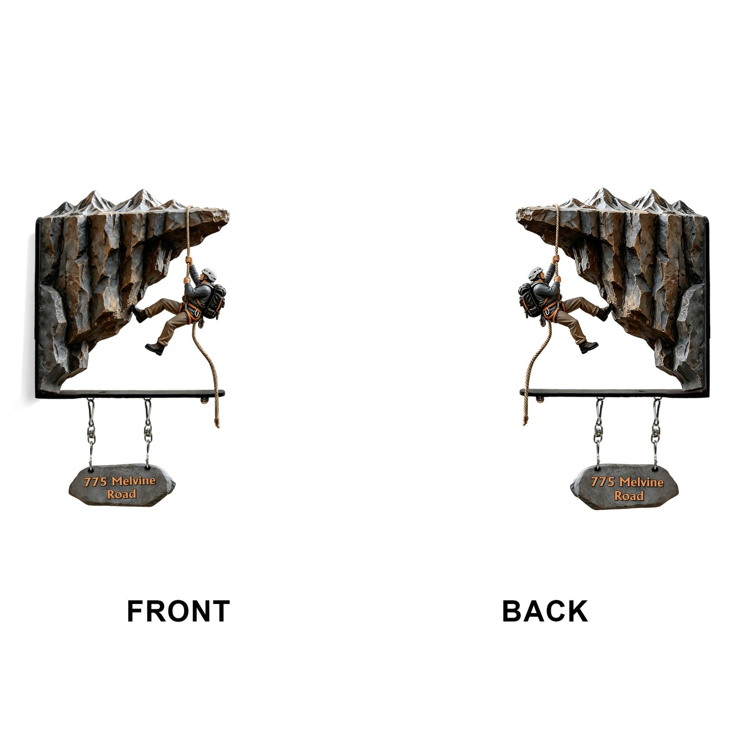 Mountain Climbing Adventure - Personalized Rock Climbing Wooden Wall Mount Sign