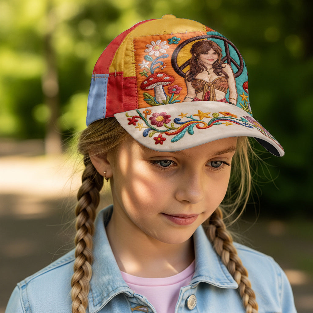 Peace Love Sunshine - Personalized Hippie Classic Cap