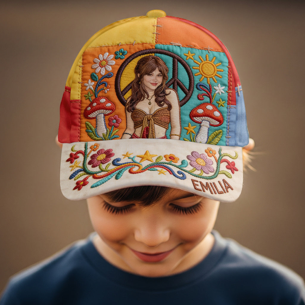 Peace Love Sunshine - Personalized Hippie Classic Cap