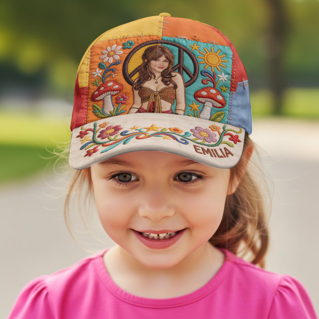 Peace Love Sunshine - Personalized Hippie Classic Cap
