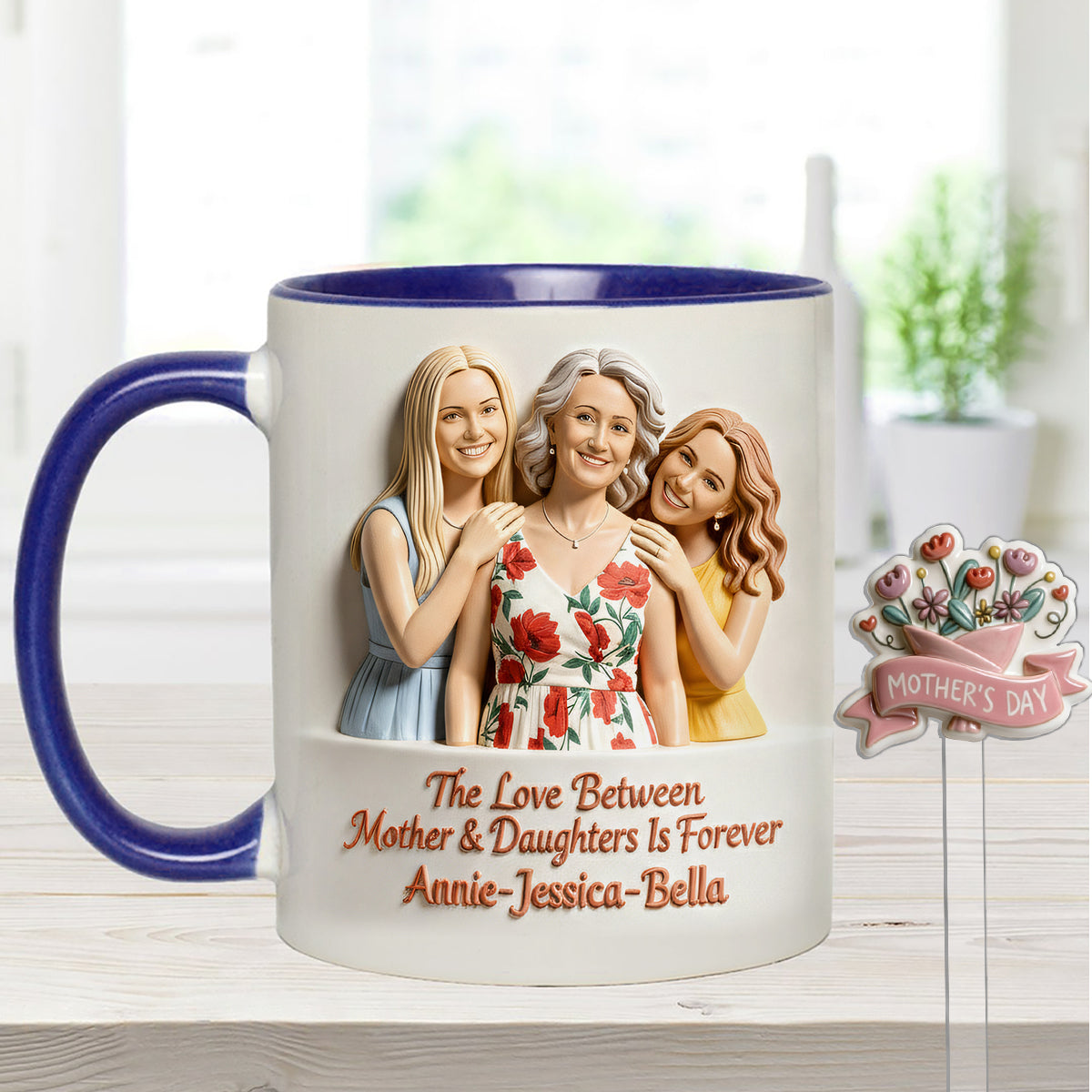 Perfect Gift for Mom - Personalized Mother Set Accent Mug with Acrylic Stirrers