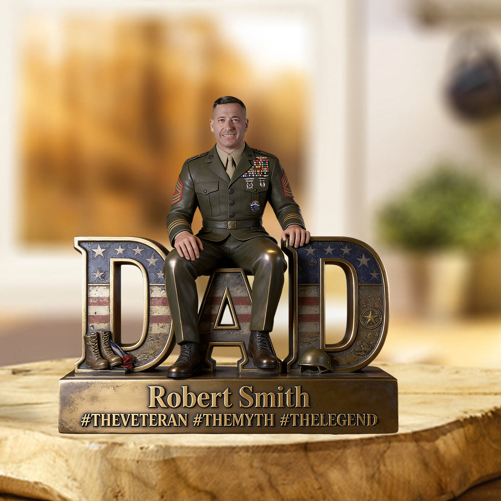 Military Veteran - Personalized Father Custom Shaped Acrylic Plaque