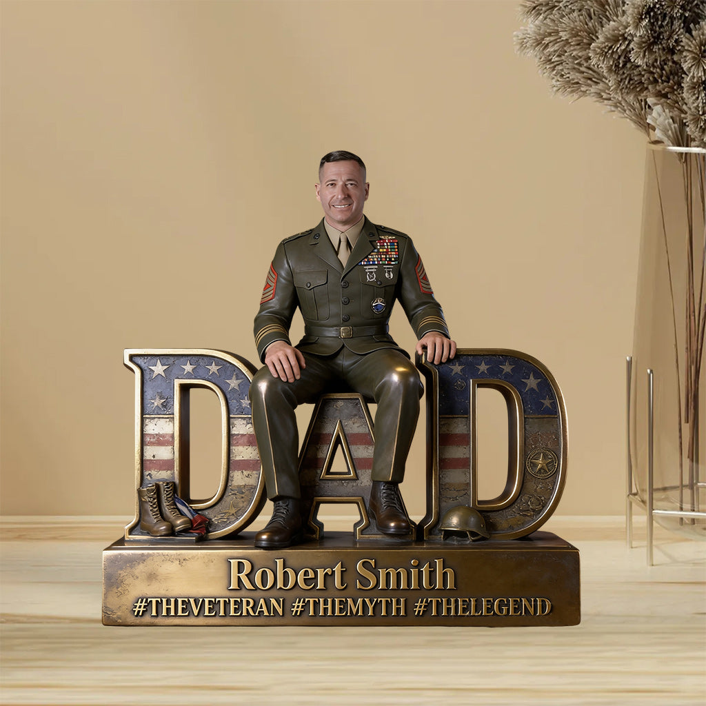 Military Veteran - Personalized Father Custom Shaped Acrylic Plaque