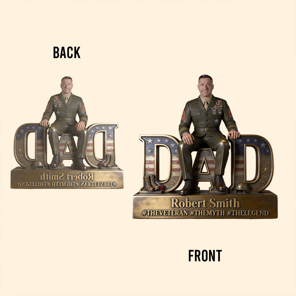 Military Veteran - Personalized Father Custom Shaped Acrylic Plaque