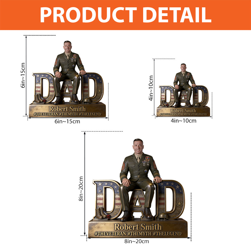 Military Veteran - Personalized Father Custom Shaped Acrylic Plaque