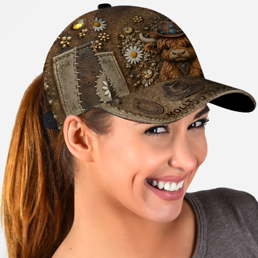 Love Highland Cow - Personalized Highland Cow Classic Cap
