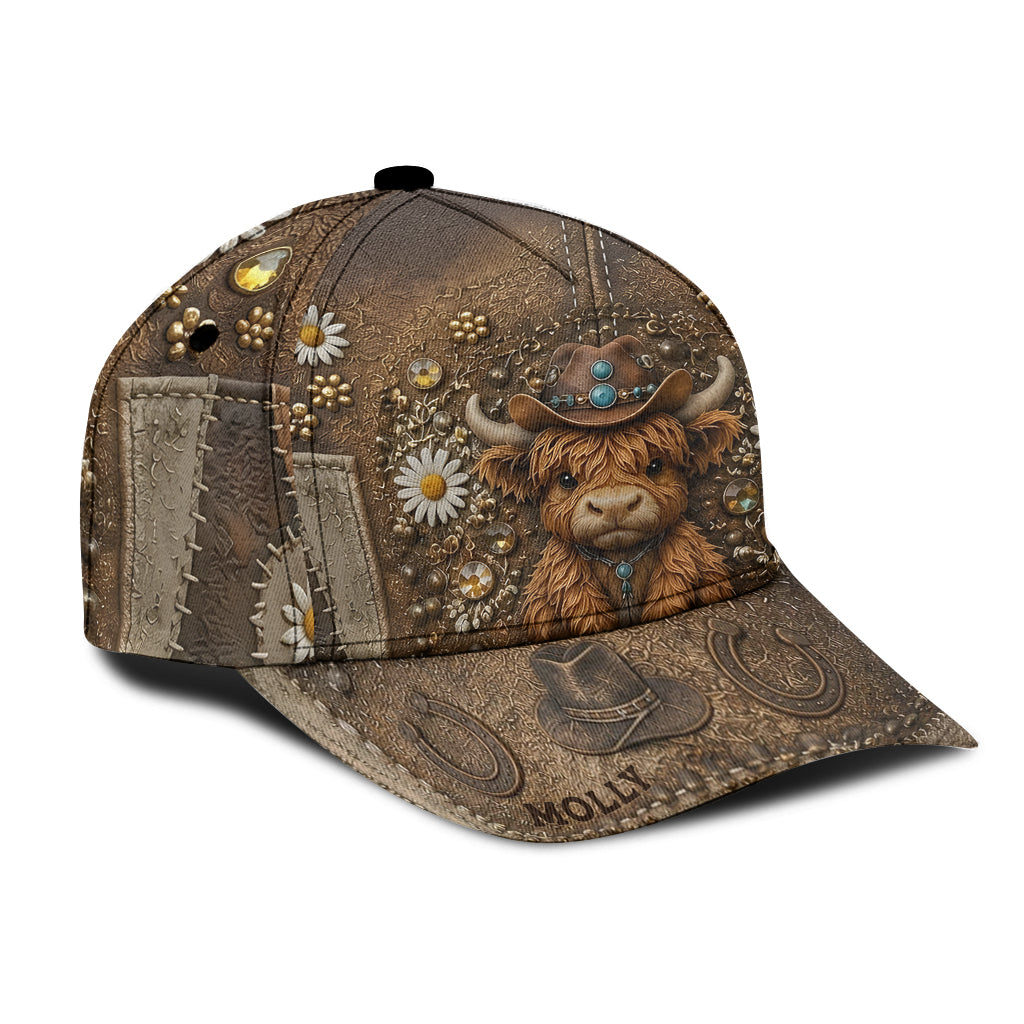 Love Highland Cow - Personalized Highland Cow Classic Cap