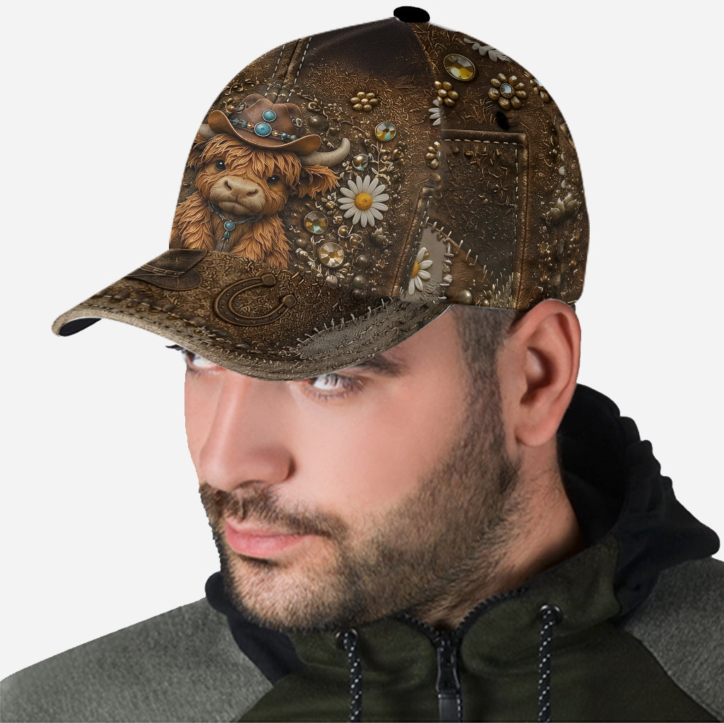 Love Highland Cow - Personalized Highland Cow Classic Cap