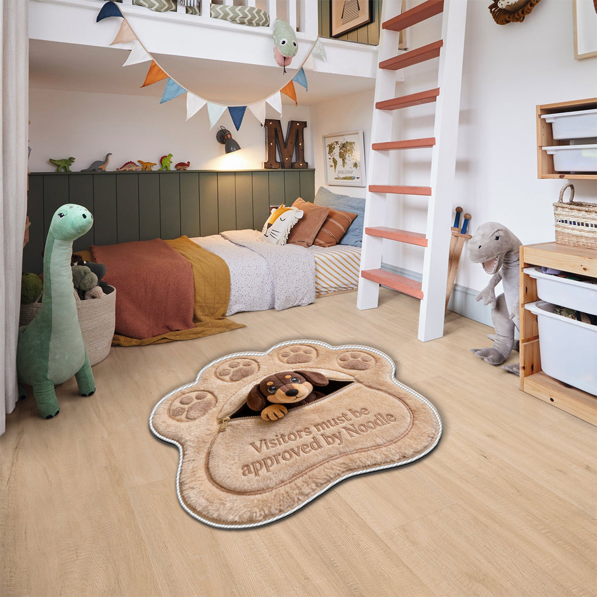 Visitors Must Be Approved - Personalized Dog Non-Slip Tufted Rug