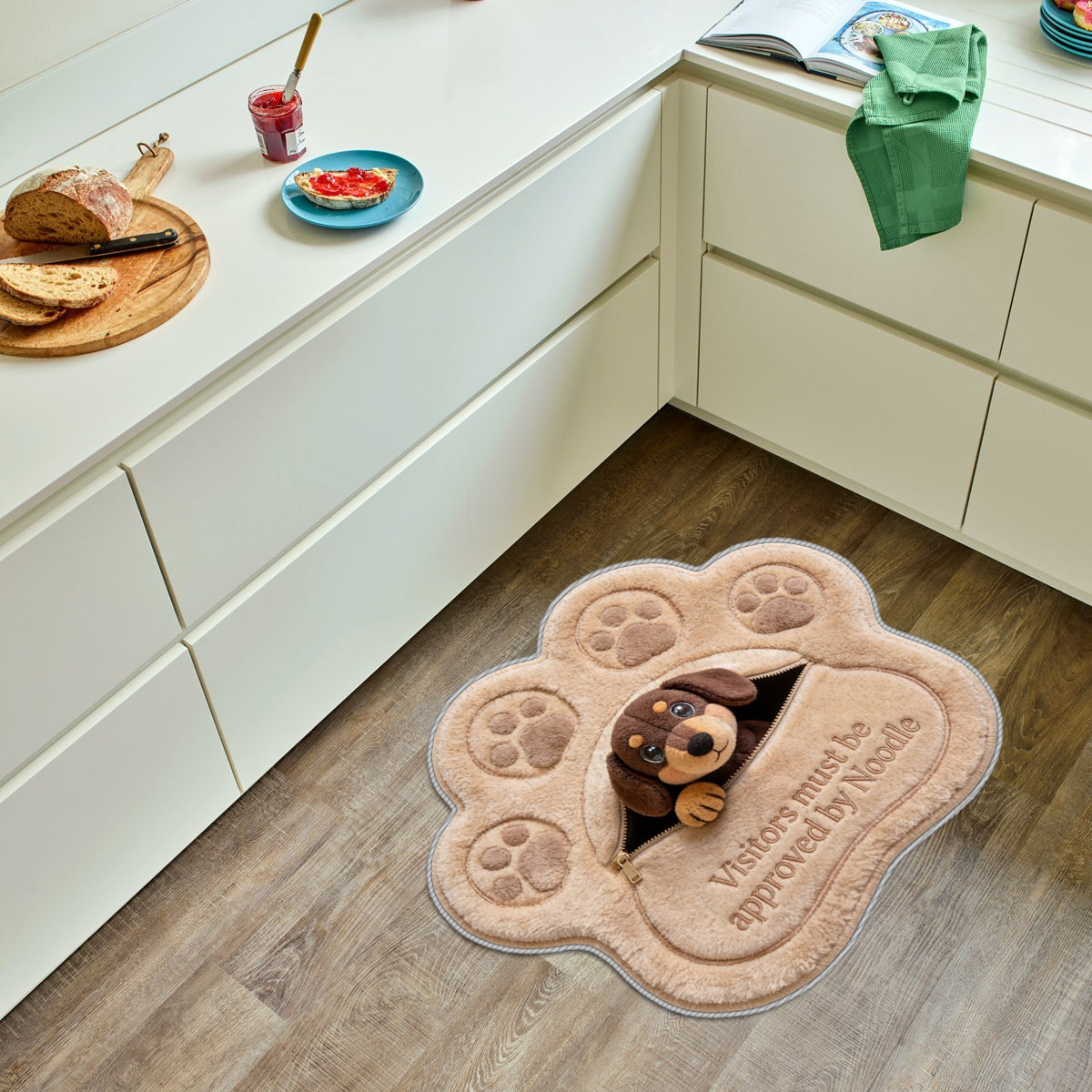 Visitors Must Be Approved - Personalized Dog Non-Slip Tufted Rug