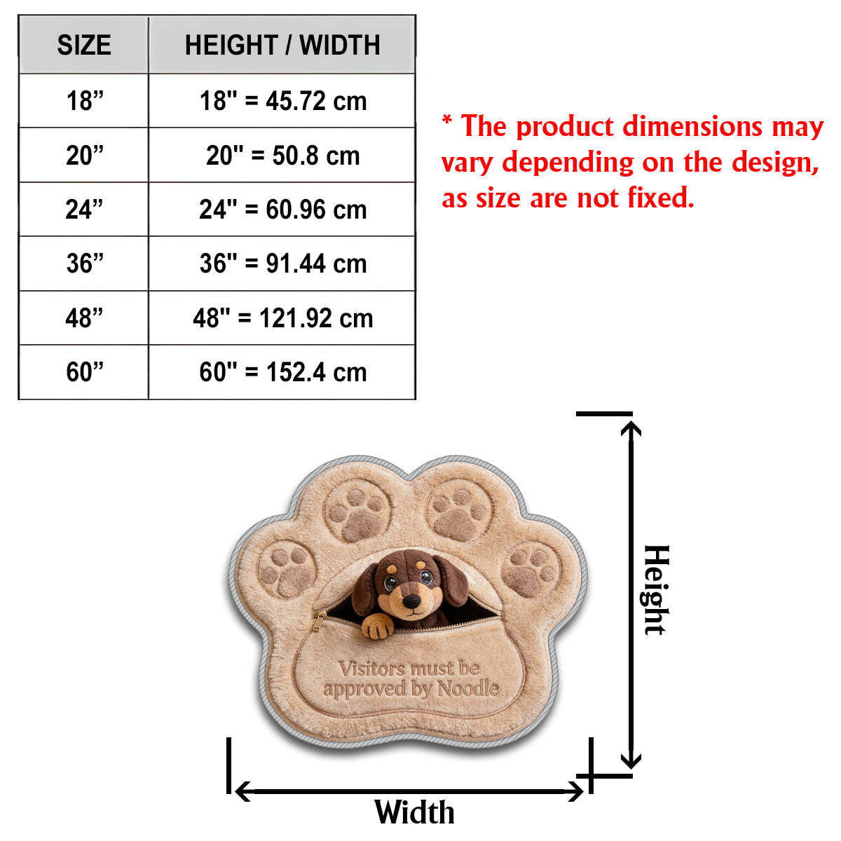 Visitors Must Be Approved - Personalized Dog Non-Slip Tufted Rug
