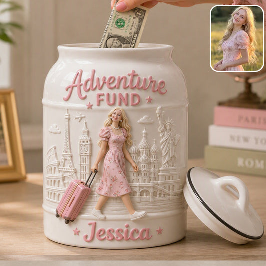 Travelling Saving Jar - Personalized Travelling Jar