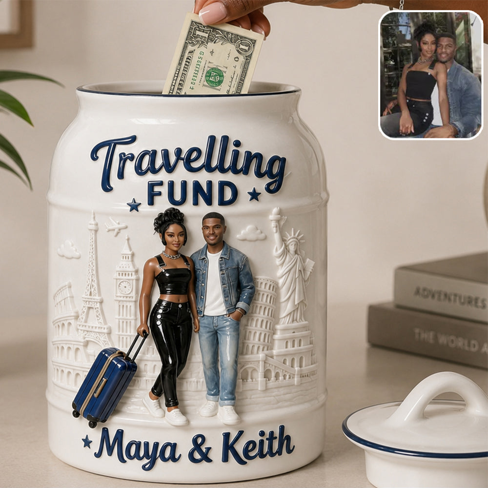 Travelling Saving Jar - Personalized Travelling Jar
