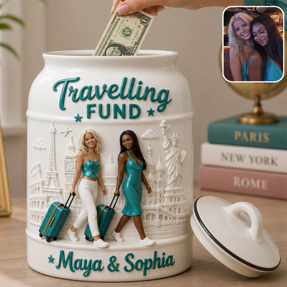 Travelling Saving Jar - Personalized Travelling Jar