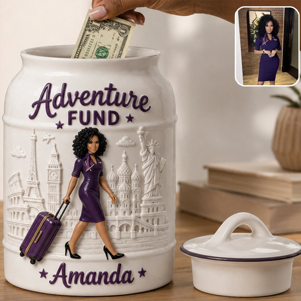 Travelling Saving Jar - Personalized Travelling Jar