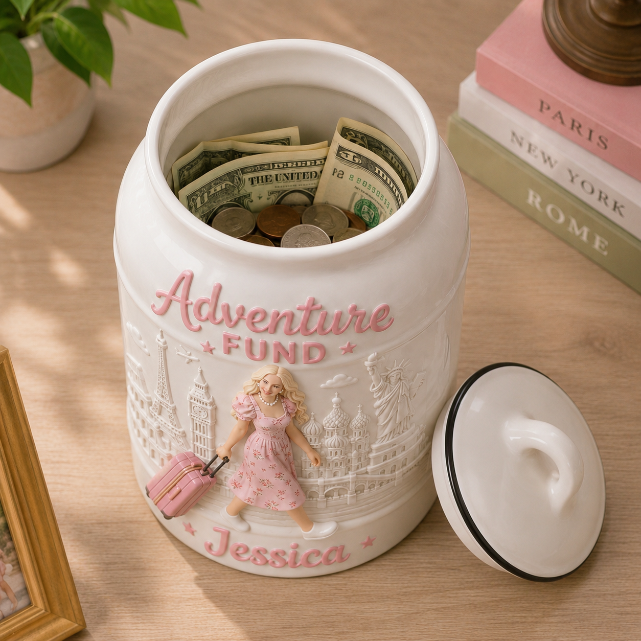 Travelling Saving Jar - Personalized Travelling Jar