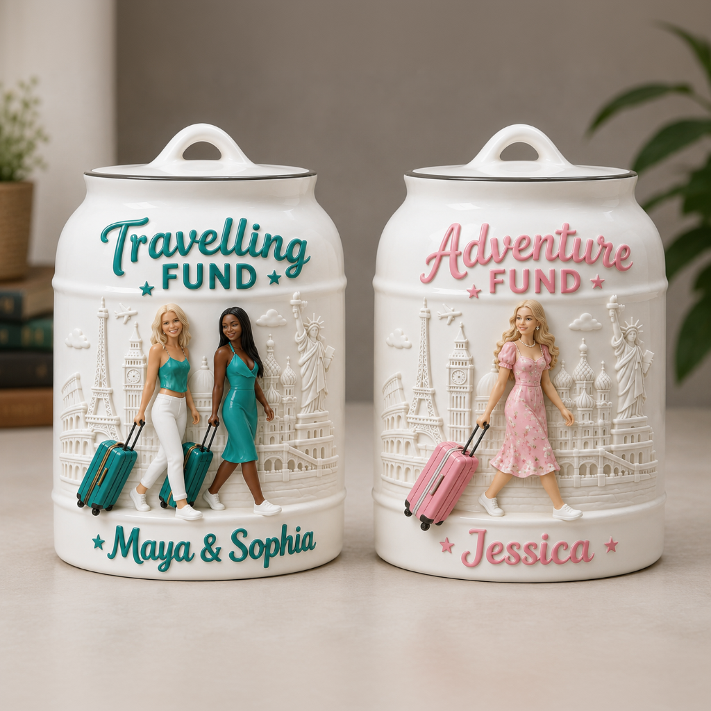 Travelling Saving Jar - Personalized Travelling Jar
