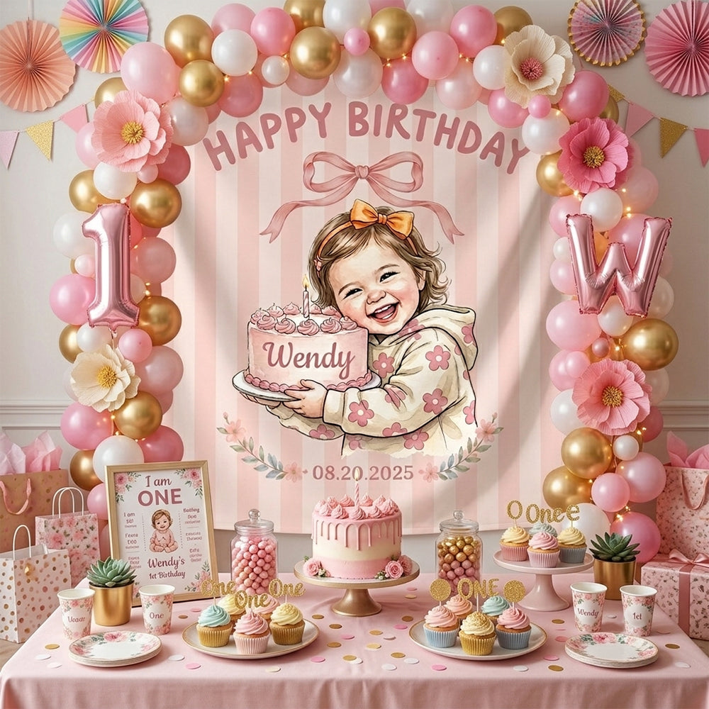 Happy Birthday Decoration Gift - Personalized Birthday Wall Tapestry