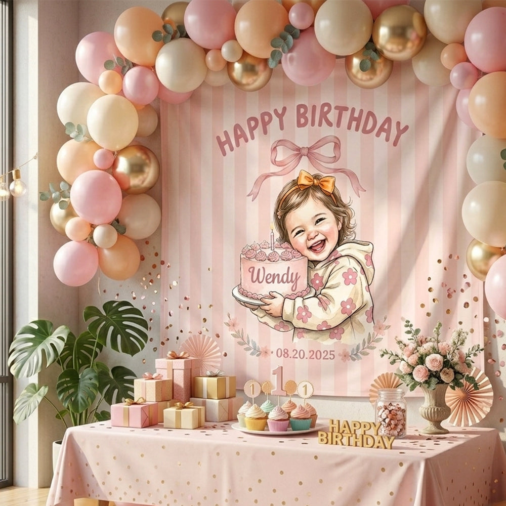 Happy Birthday Decoration Gift - Personalized Birthday Wall Tapestry