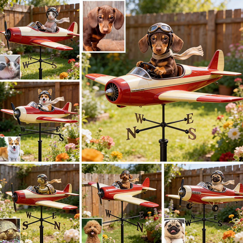 Must-have Item for Your Garden, Pet Lover Gift - Personalized Dog Weather Vane