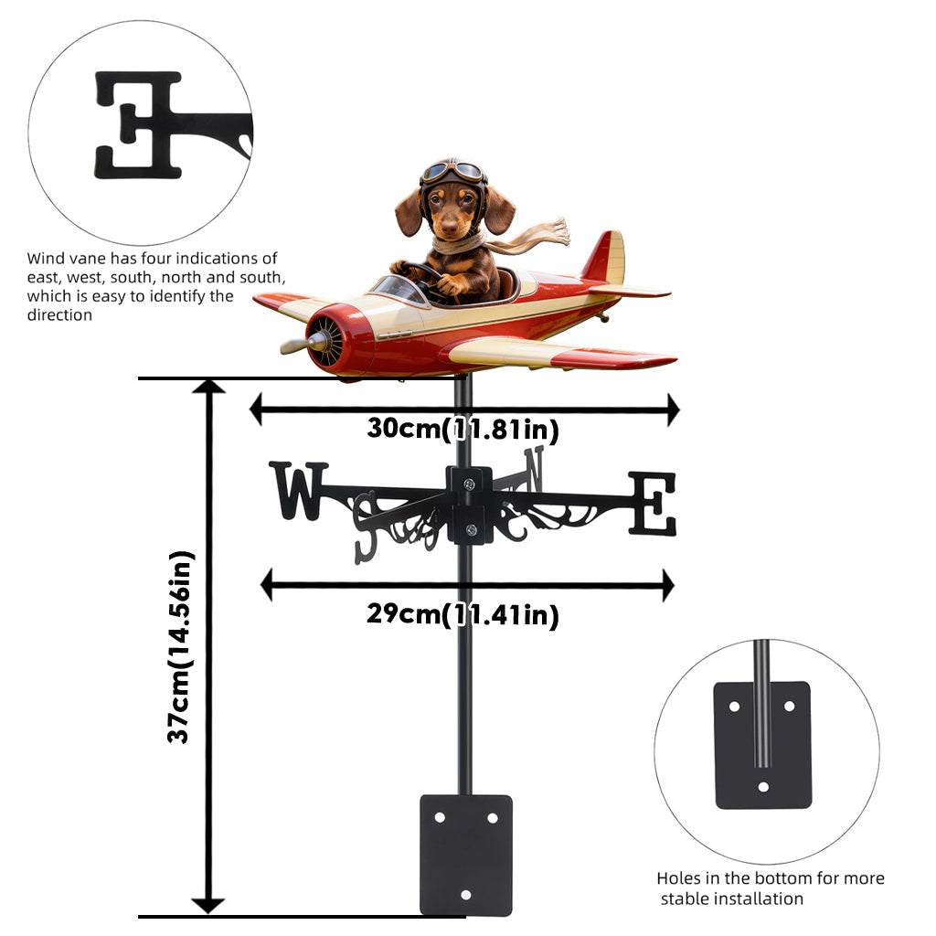 Must-have Item for Your Garden, Pet Lover Gift - Personalized Dog Weather Vane