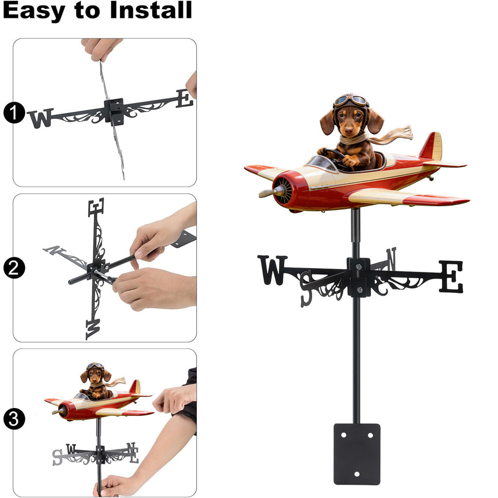 Must-have Item for Your Garden, Pet Lover Gift - Personalized Dog Weather Vane