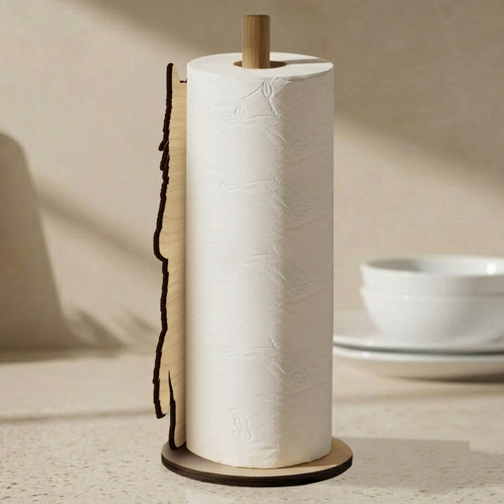 Pet On Toilet - Personalized Cat Paper Towel Stand
