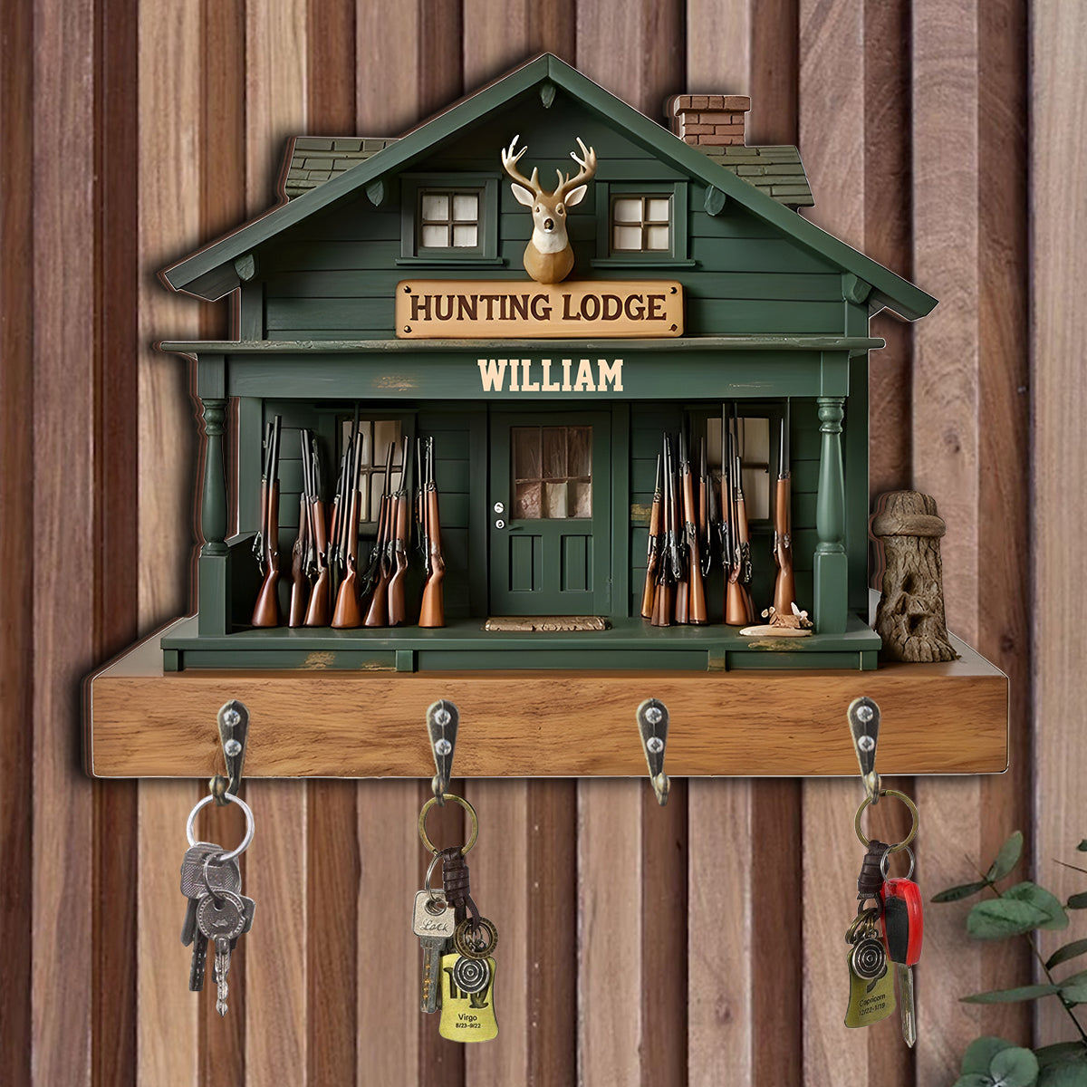 Love Hunting - Personalized Hunting Custom Shaped Hanging Rack