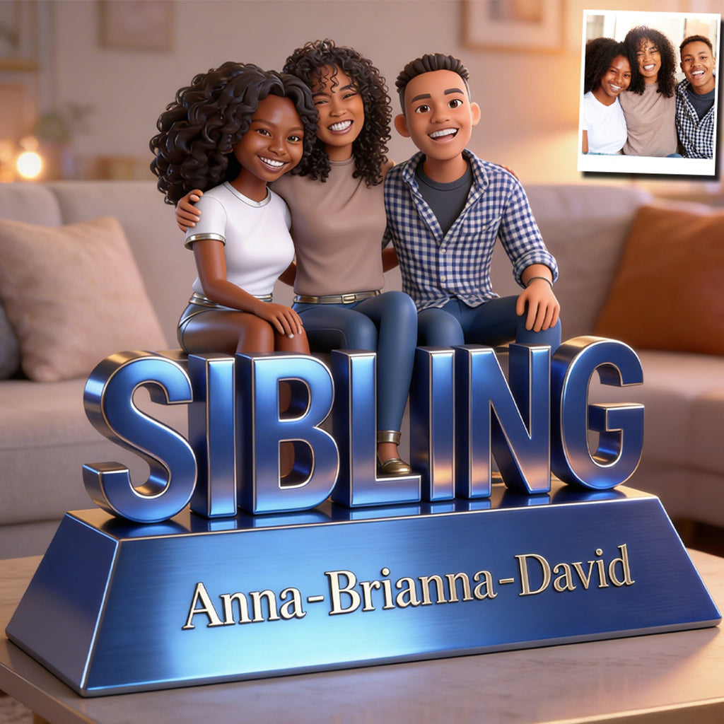 Sibling Forever - Personalized Sibling Custom Shaped Acrylic Plaque