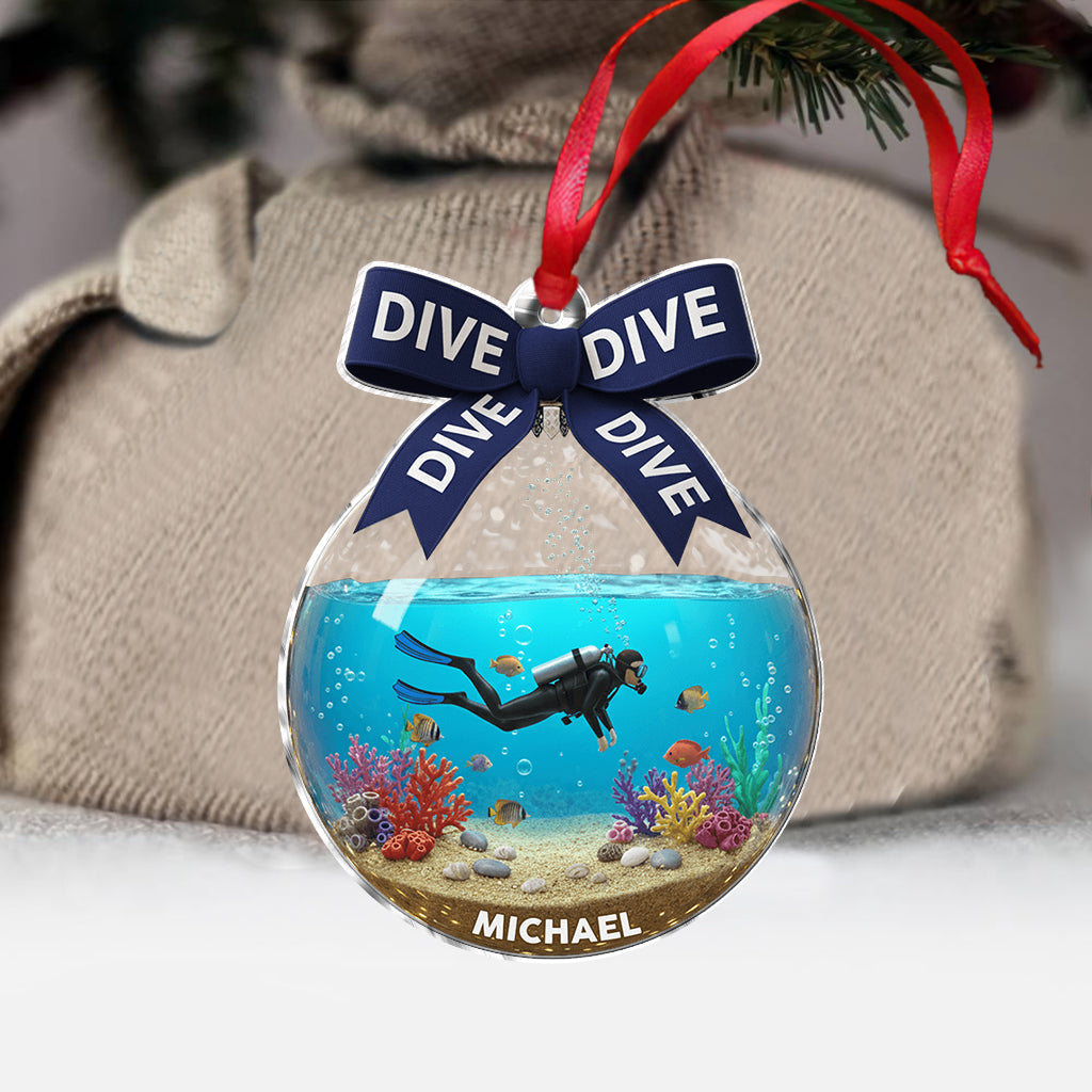 Love The Dive - Personalized Scuba Diving Ornament