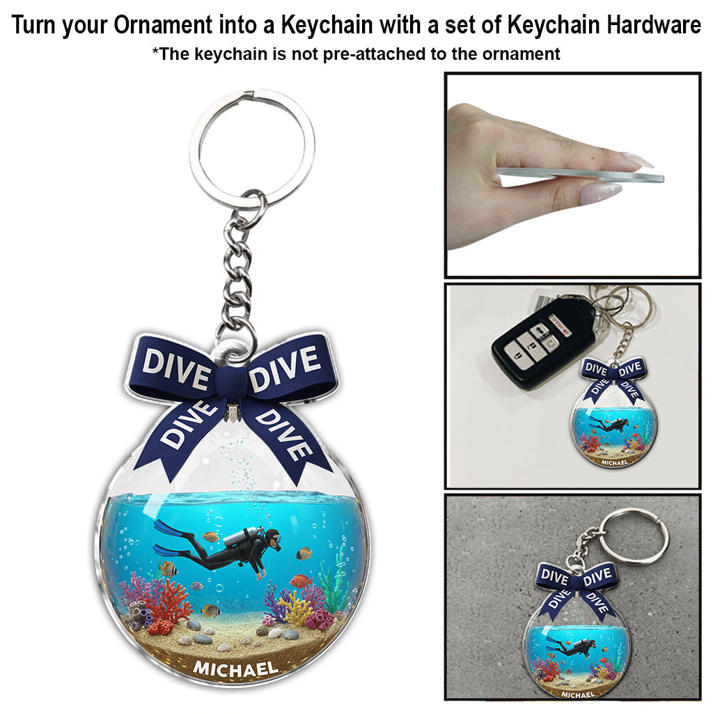 Love The Dive - Personalized Scuba Diving Ornament